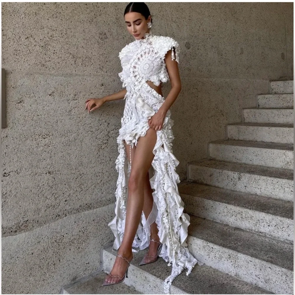 $3,750 Zimmermann Wonderland Lace Frill Dress  Ready to Wear AU1 - Picture 2 of 12